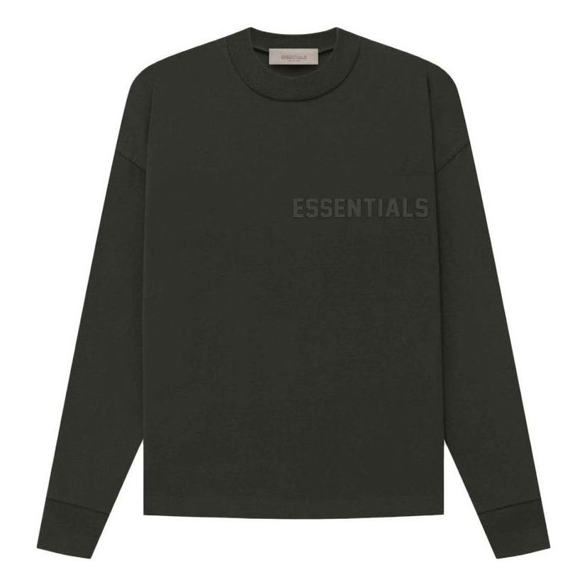 Sweater Fear of God Essentials Long Sleeve T-Shirt Grön | FOG-SS23-076