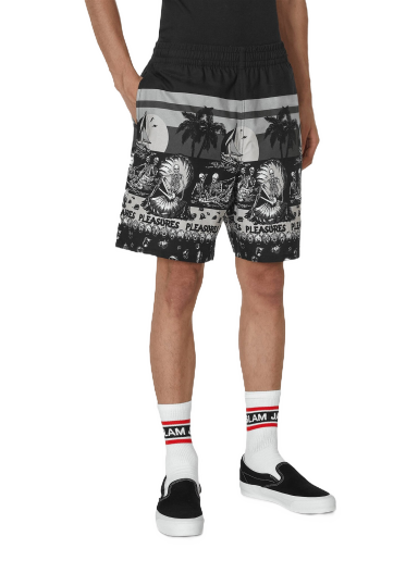 Shorts Pleasures Beach Shorts Svart | P23SU031 BLACK