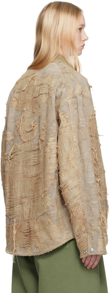 Jacka Diesel Diesel D-Ivar-Fsg Distressed Denim Jacket Beige | A18111 007AZ, 2