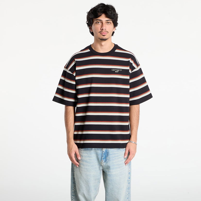 T-shirt Carhartt WIP Carhartt WIP S/S Holm Stripe T-Shirt Svart | I035302.37DXX