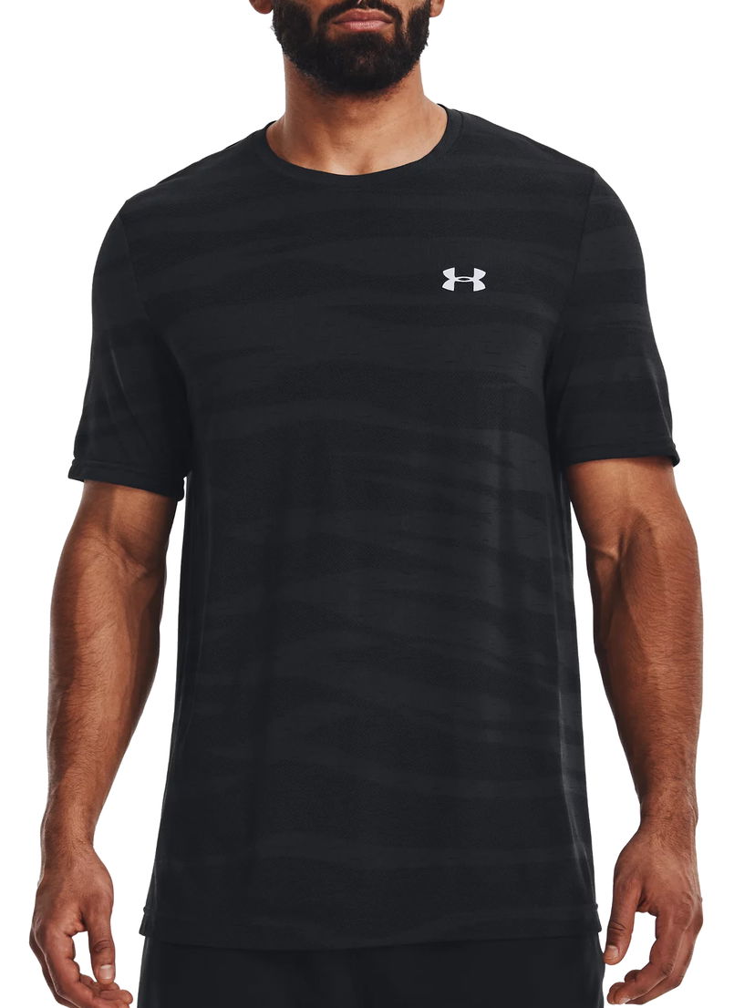 T-shirt Under Armour Seamless Wave Short Sleeve T-Shirt Svart | 1373726-001