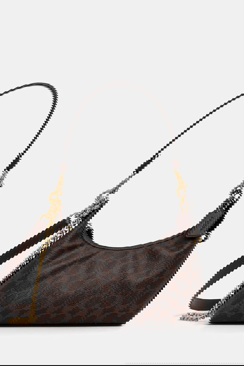 Axelväska Coach Juliet Monogram Crescent Shoulder Bag Brun | CAM26, 0