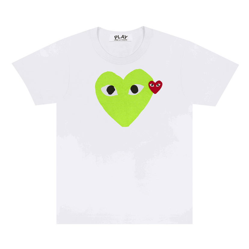 T-shirt Comme des Garçons PLAY Heart T-Shirt Vit | AZ T105 051 3
