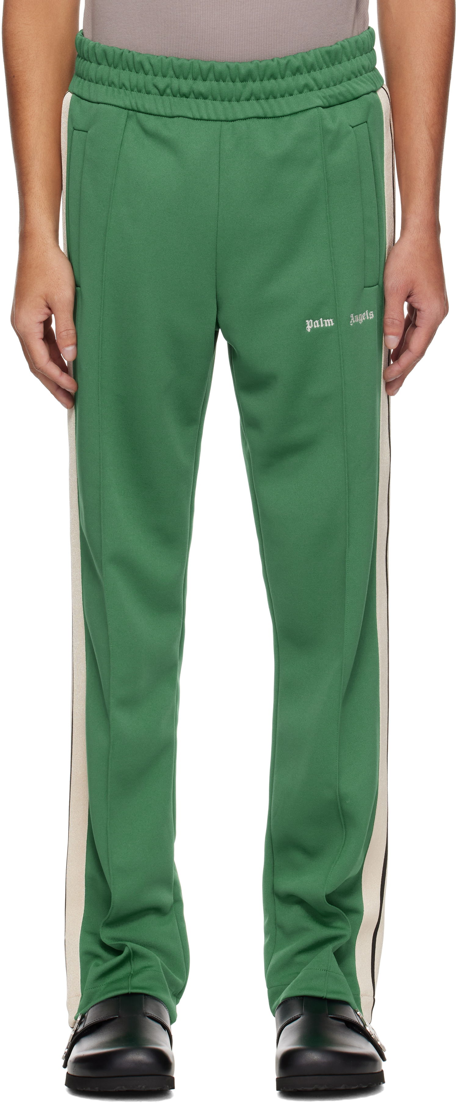 Träningsbyxor Palm Angels Palm Angels Embroidered Logo Track Pants Grön | PMCJ020S25FAB0015703, 0