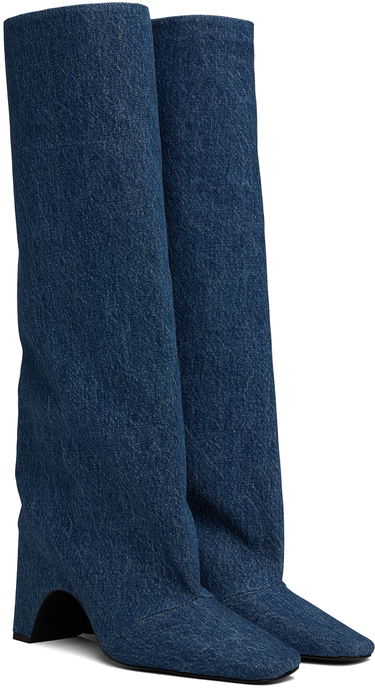 Sneakers och skor Coperni Tall Denim Boots Blå | COPSH03252, 3