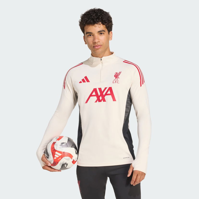 Sweater adidas Performance Liverpool FC Tiro 25 Competition Training 1/4 Zip Top Beige | JV6569