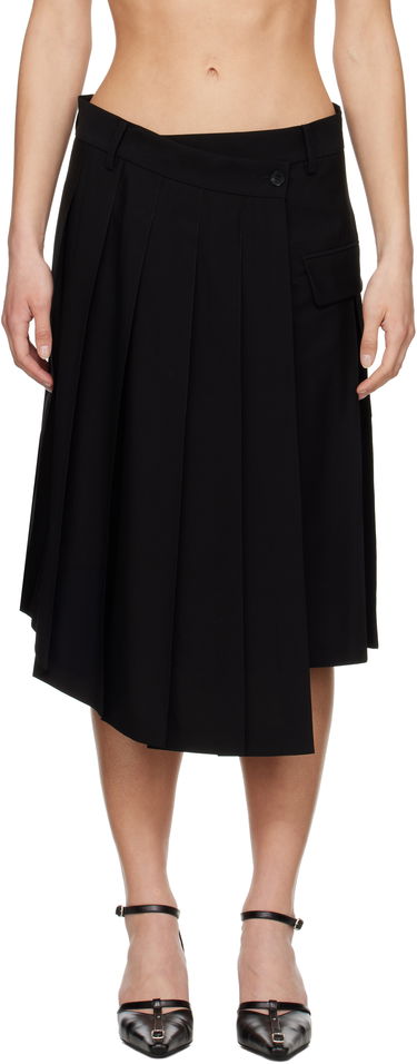 Kjol Feng Chen Wang Feng Chen Wang Pleated Midi Skirt Svart | FUS19SK01B, 0