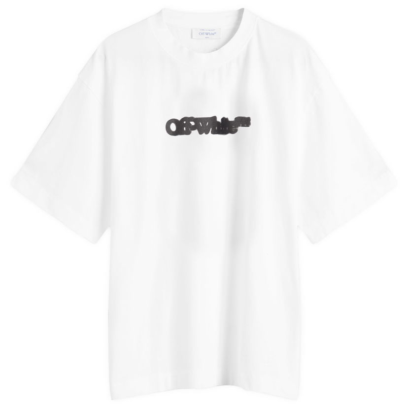 T-shirt Off-White Slim Fit T-Shirt with Logo Print, Size Large Vit | OMAA027S25JER00B0110