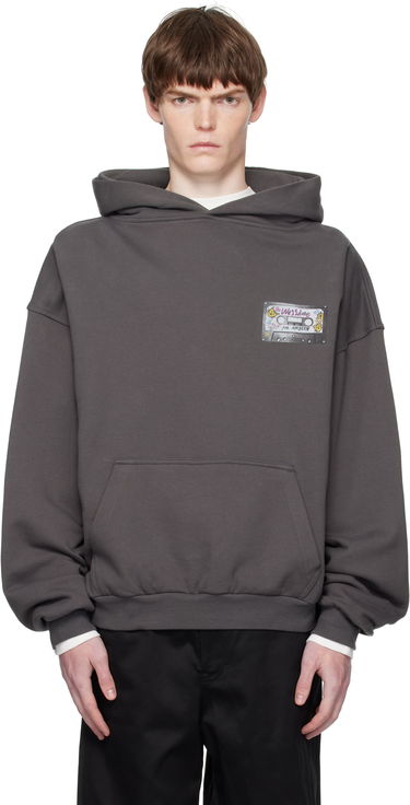 Sweatshirt We11done We11done Cassette Tape Print Hoodie Grå | WD-TH2-25-834-U-CH, 0