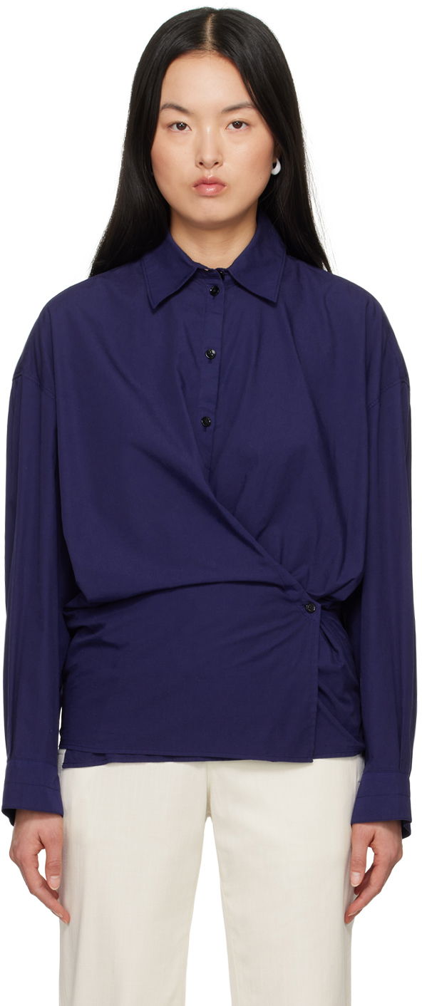 Skjorta LEMAIRE LEMAIRE Women's Twisted Button-Up Shirt Blå | SH1032 LF445