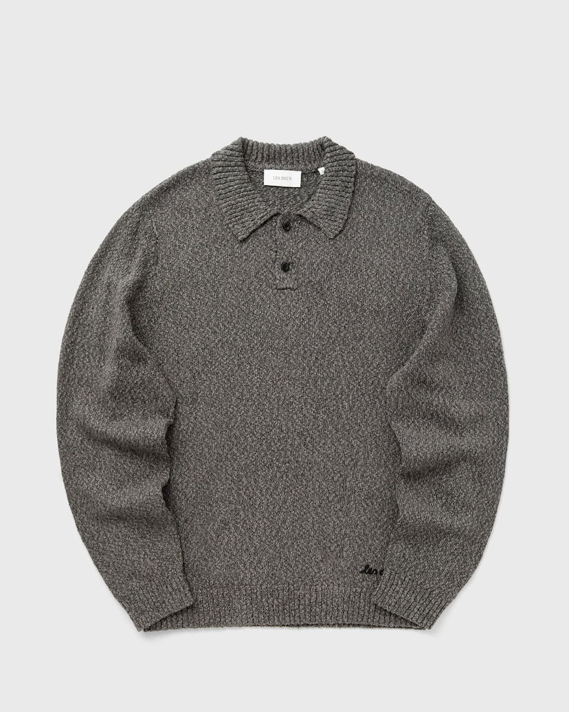 Polotröja Les Deux Mouliné Knitted Polo Shirt Grå | 1000556-100