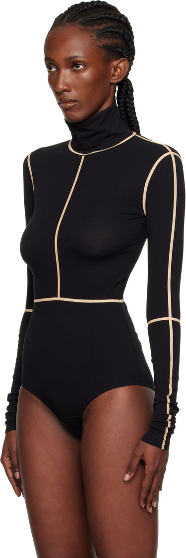 Kropp Maison Margiela MM6 Maison Margiela Long Sleeve Turtleneck Bodysuit Svart | S52NA0072 M20125, 3