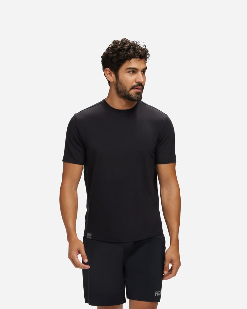 T-shirt Hoka One One Essential T-Shirt Svart | 1141757-BLK