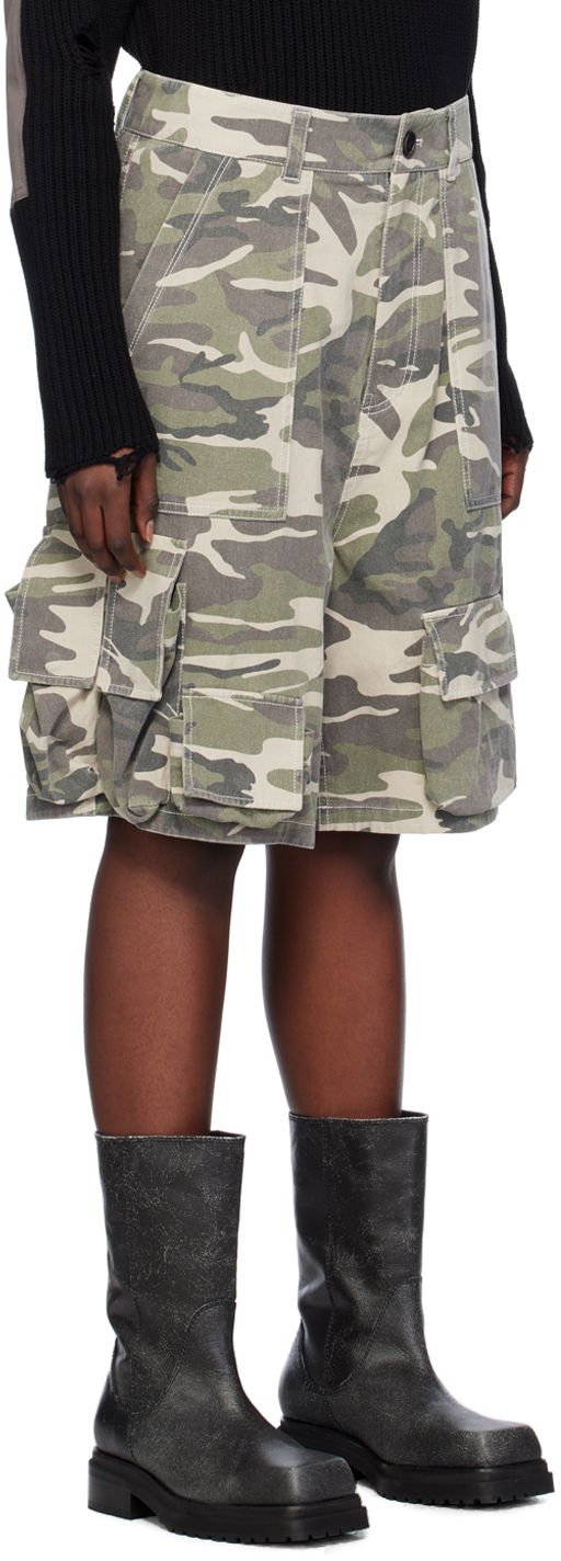 Shorts We11done We11done Camo Cargo Shorts Grön | WD-PT0-24-207-M-BG, 1