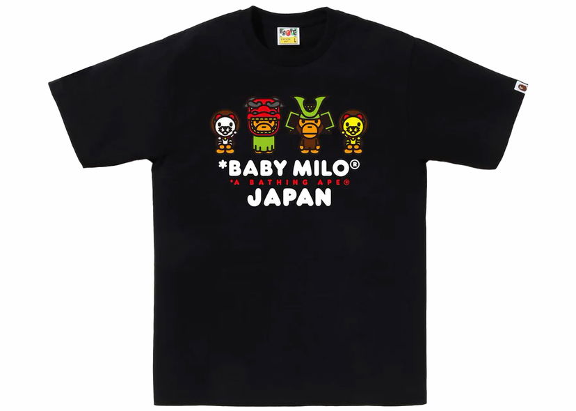 T-shirt BAPE BAPE Baby Milo Japan Tee Black Svart | 2J72-110-003