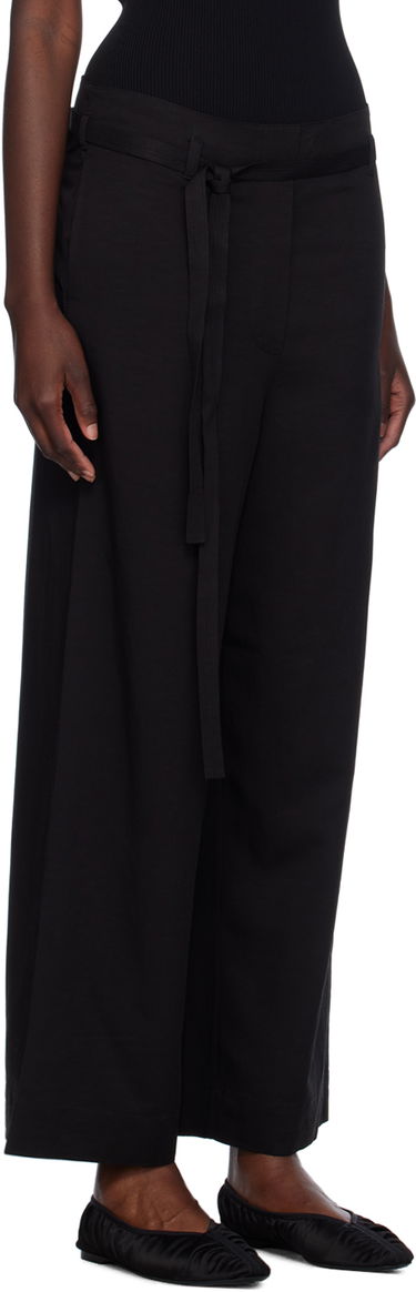 Byxor TOTEME TOTEME Tie-Waist Fluid Trousers Svart | 243-WRB0201-FB0193, 1