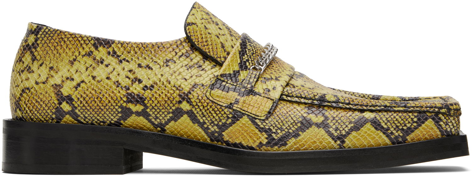 Sneakers och skor Martine Rose Martine Rose Square Toe Loafers with Chain Gul | 1026LE02309M, 0