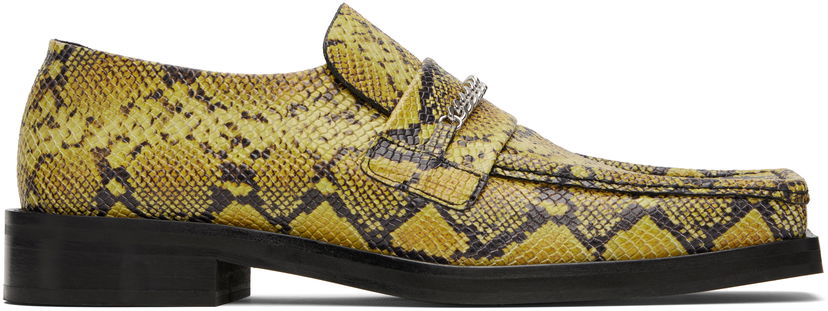 Sneakers och skor Martine Rose Martine Rose Square Toe Loafers with Chain Gul | 1026LE02309M