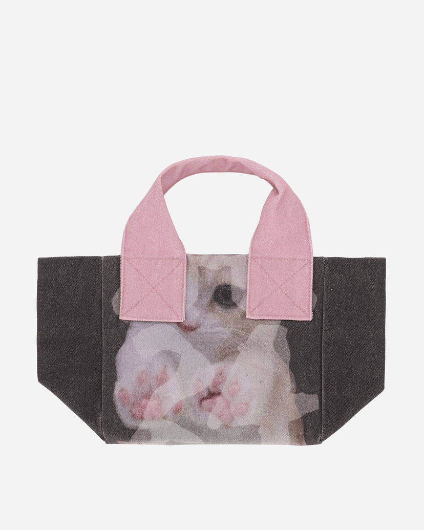 Tygpåse Ottolinger Mini Tote Bag with Cat Print Rosa | 128-900328-01 PRI