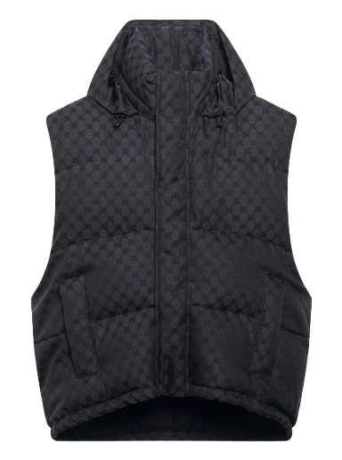 Sweater Gucci Balenciaga x The Hacker Project Hacker Cocoon Puffer Vest Svart | 681886TLO531269