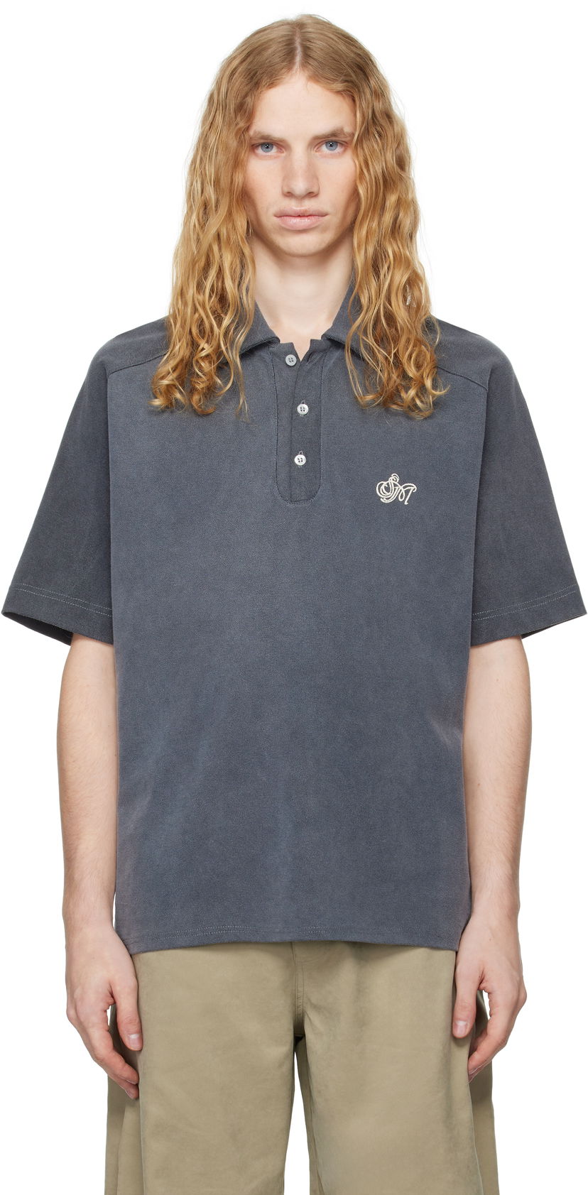 Polotröja Serapis Dyed Sailor Polo Grå | FW24_SP_1