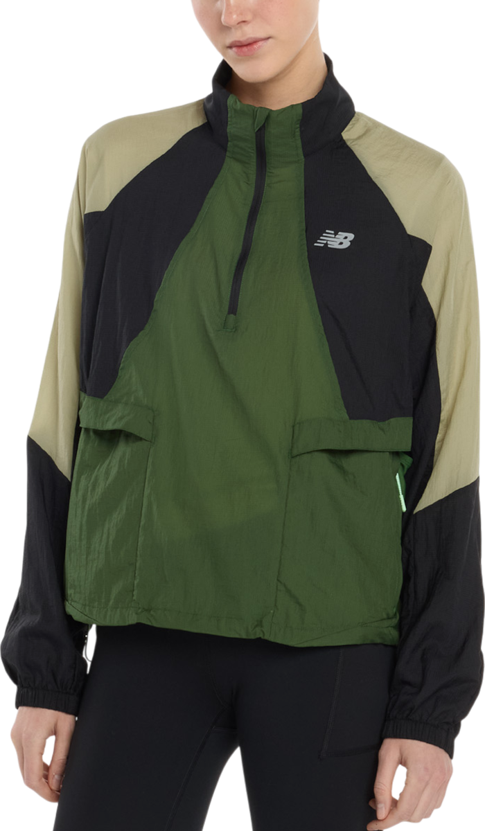 Vindjacka New Balance Better Run Color Block Half-Zip Water Resistant Jacket Flerfärgad | wo53206-gas, 0