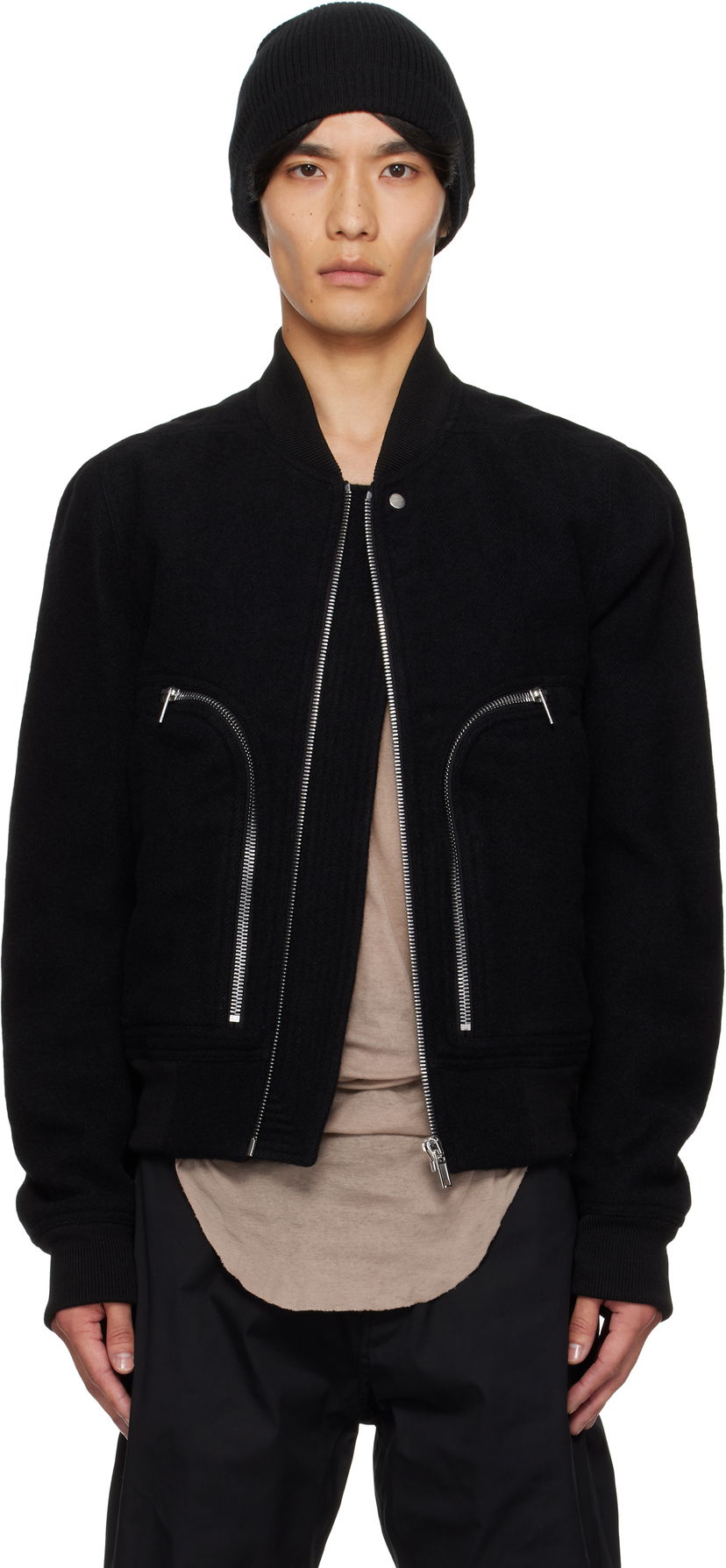 Bomberjacka Rick Owens Rick Owens Bauhaus Flight Jacket Svart | RU02E1749 WBD