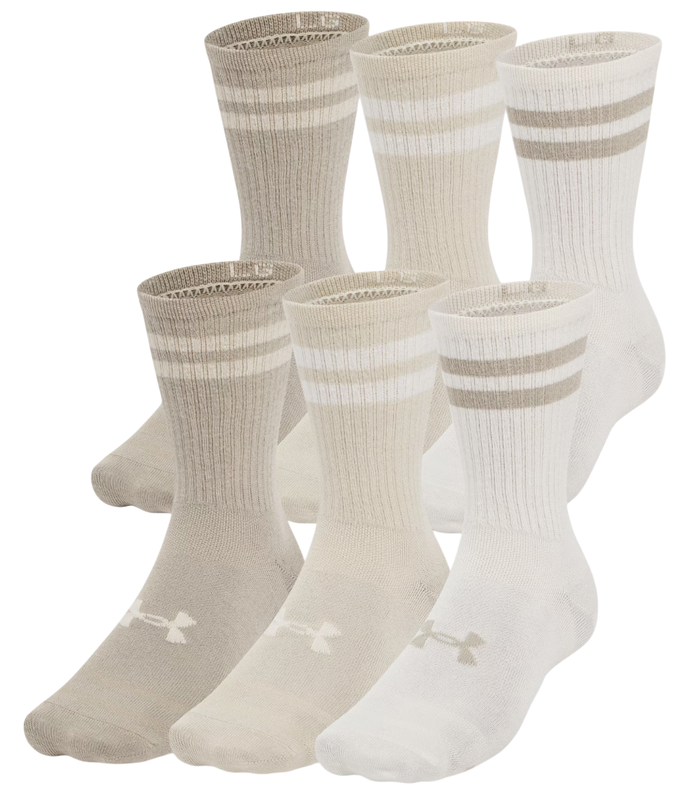 Strumpor Under Armour Under Armour Essential 6-Pack Crew Socks Beige | 1387058-279, 0
