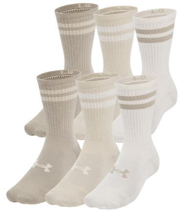 Strumpor Under Armour Under Armour Essential 6-Pack Crew Socks Beige | 1387058-279, 0