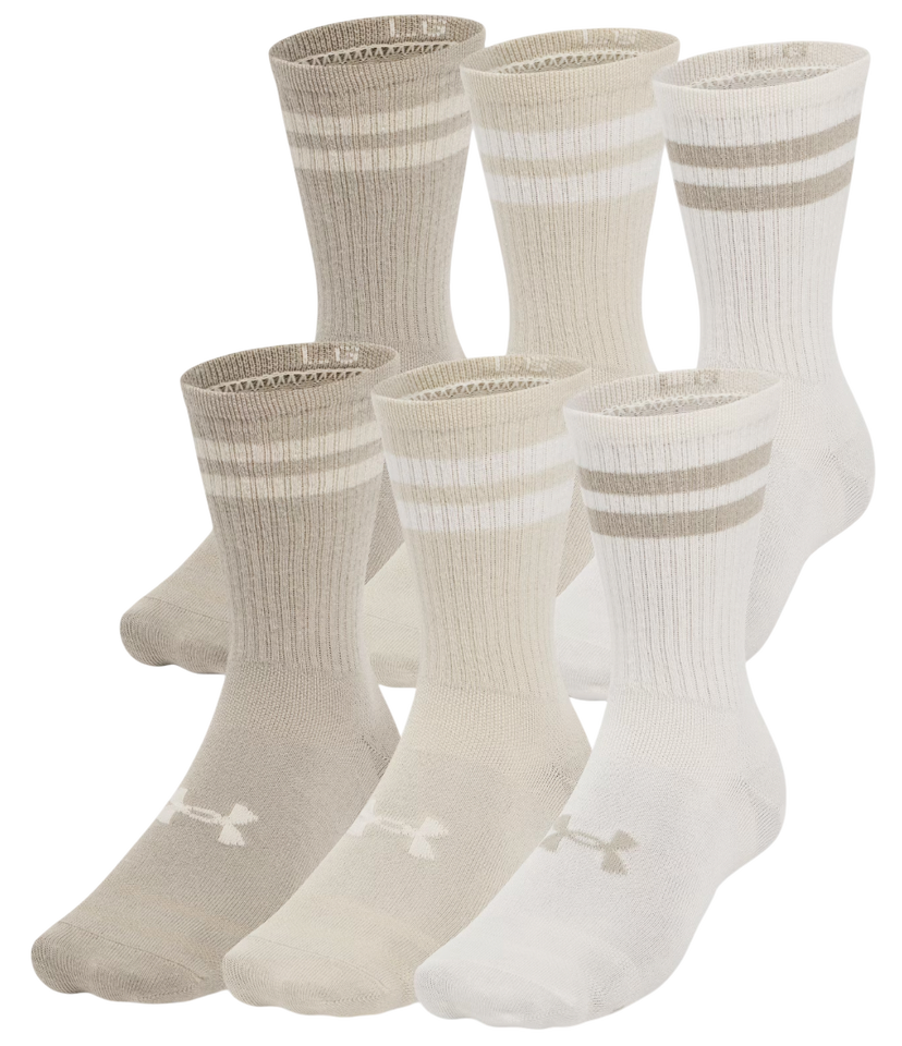 Strumpor Under Armour Under Armour Essential 6-Pack Crew Socks Beige | 1387058-279