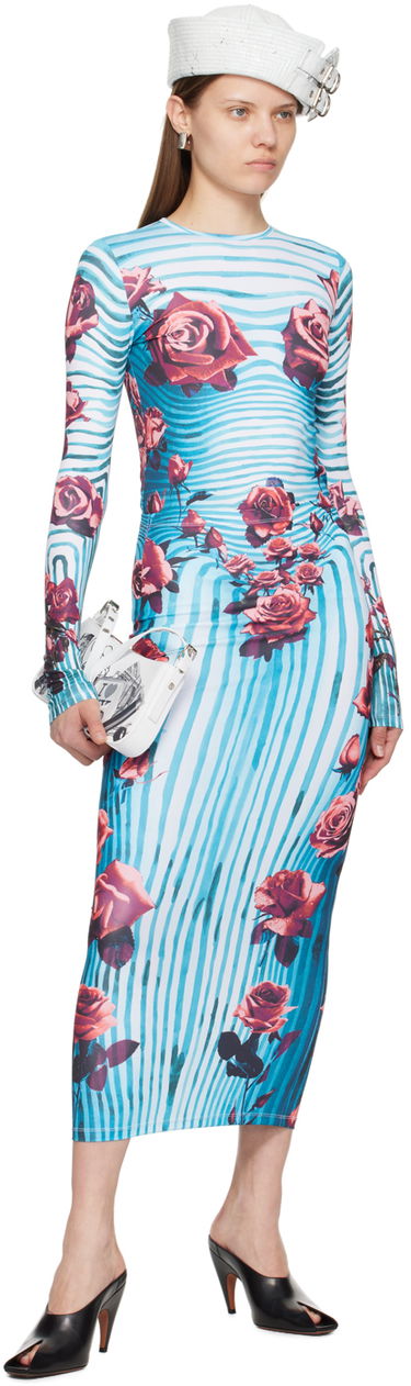 Kjol Jean Paul Gaultier Flower Print Maxi Skirt Blå | 24/25-F-JU088-J551-503001, 3