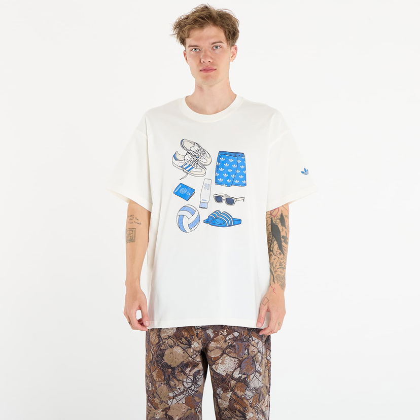 T-shirt adidas Originals T-shirt adidas Stuff Tee Off White Vit | KQ6345