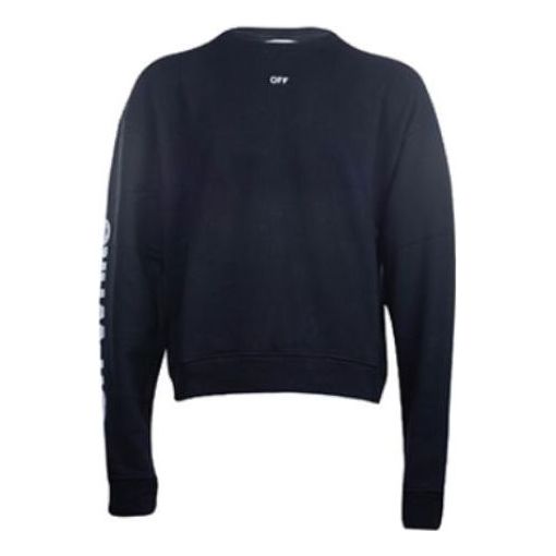Sweater Off-White Printing Round Neck Sweatshirt Svart | OMBA035S19D250171088, 0