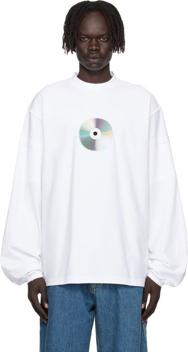 T-shirt VETEMENTS Vetements CD Reworked Long Sleeve T-Shirt Vit | UH76LS780W, 0