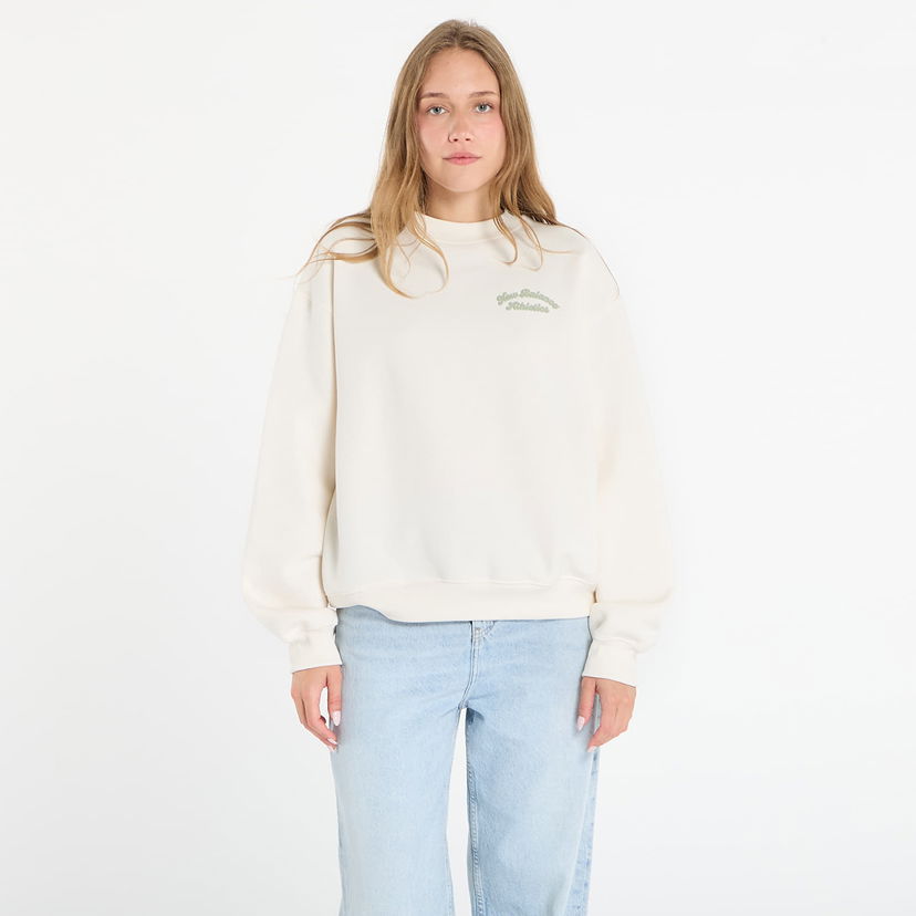 Sweatshirt New Balance New Balance Linear Heritage Fleece Crew Sweatshirt Vit | WT53516PEF