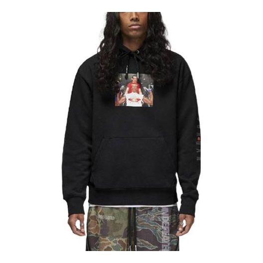 Sweatshirt Jordan UNDEFEATED Collaboration Graphic Print Hoodie Svart | DX6318-010, 0