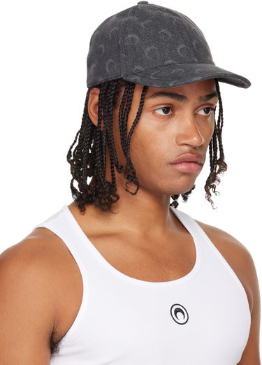 Keps Marine Serre Moon Laser Denim Baseball Cap Grå | UHG048ACDEN0006, 3