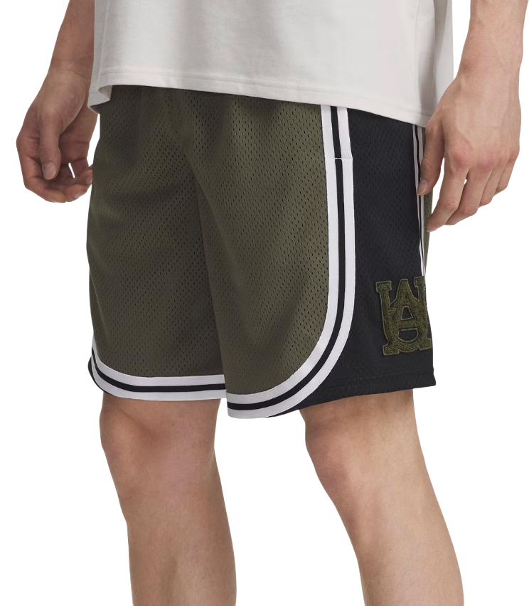 Shorts Under Armour Courtside Striped Mesh Shorts Svart | 6004087-390