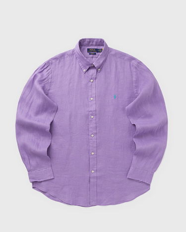 Skjorta Polo by Ralph Lauren Long Sleeve Linen Custom Fit Button-Down Sport Shirt Purpur | 710966294028, 1