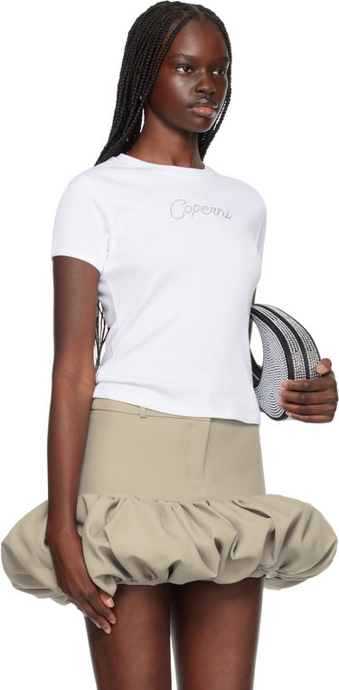 T-shirt Coperni Coperni Crystal Logo T-Shirt Vit | COPJS07CRF5017, 1
