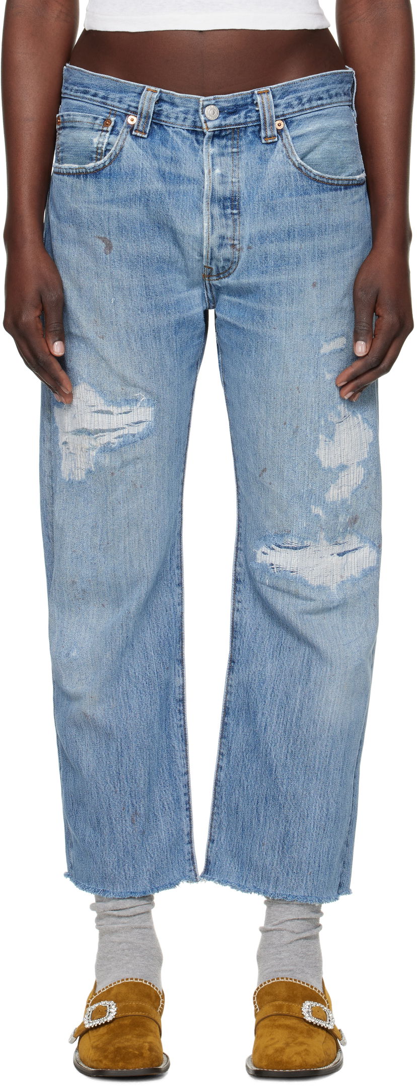 Jeans RE/DONE Re/Done Levi's Edition Boyfriend Jeans Blå | 1188BFJ