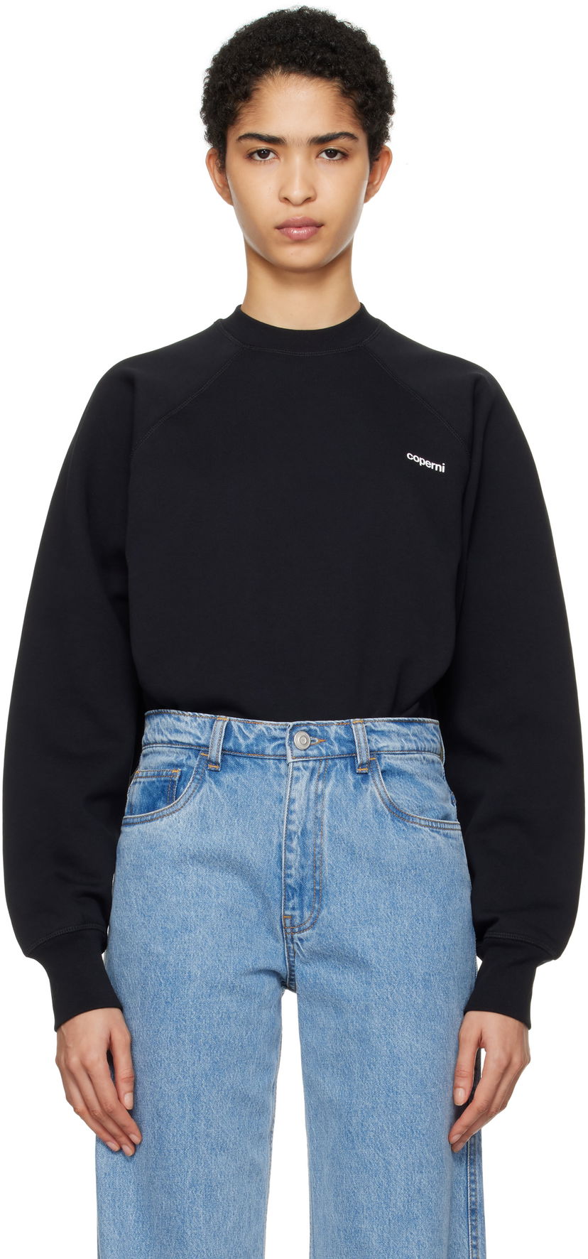 Sweatshirt Coperni Crewneck Sweatshirt Bodysuit Svart | COPJS105F5010