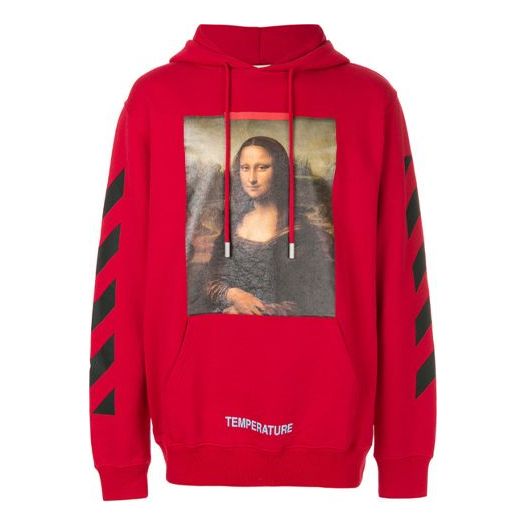 Sweatshirt Off-White Off-White C/O Virgil Abloh Mona Lisa Loose Fit Hoodie Röd | OMBB029S180030122010
