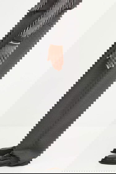 Byxor KENZO Wool Weave Straight Tailored Pleated Trousers Grå | FF65PA3689ID, 1