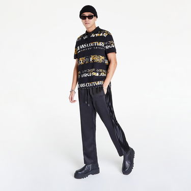 Polotröja Versace Print Stripes Logo B Polo T-Shirt Flerfärgad | 73GAG6R0JS136G89, 2