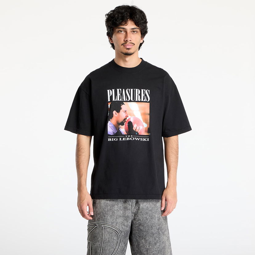T-shirt Pleasures PLEASURES The Big Lebowski Lick T-Shirt Svart | P25SU057 BLACK