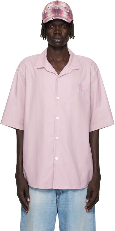 Skjorta Acne Studios Acne Studios Button-Up Camp Collar Shirt Rosa | BB0634-, 0