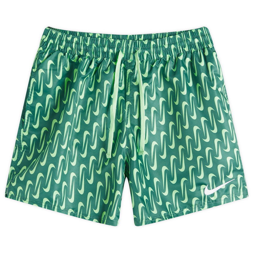Badkläder Nike Men's 5" Printed Volley Shorts Grön | NESSE520-302