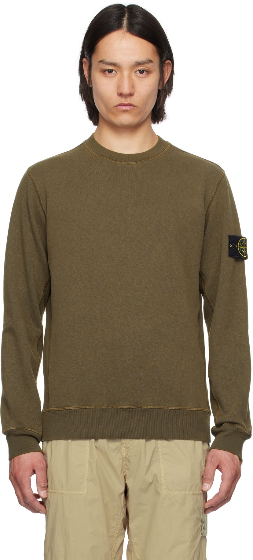 Sweater Stone Island Stone Island Fleece Sweatshirt Grön | K1S15 6100020 S0060