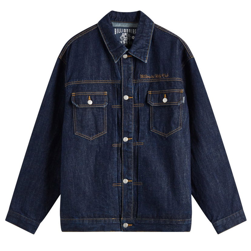 Jacka BILLIONAIRE BOYS CLUB Billionaire Boys Club Script Logo Denim Jacket, Size Large Blå | B25107-IND